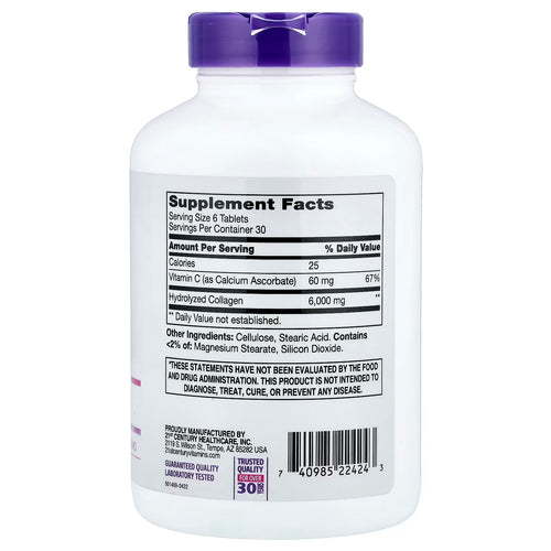 21st Century, Super Collagen Plus Vitamin C, 180 Tablets