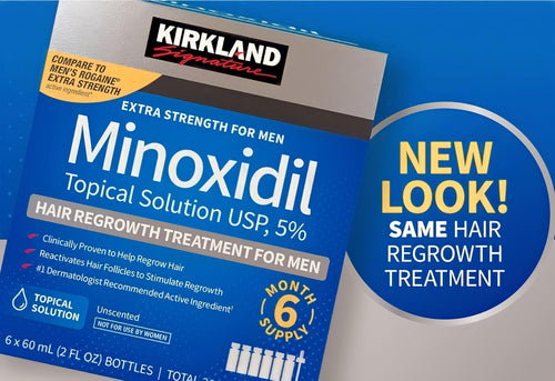 Minoxidil Liquid Extra Strength Hair Regrowth Treatment for Men, 5% Topical Solution, 6 Months Supply